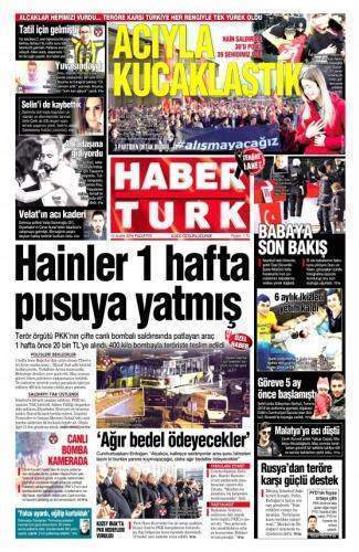 12 Aralık 2016 Gazete Manşetleri