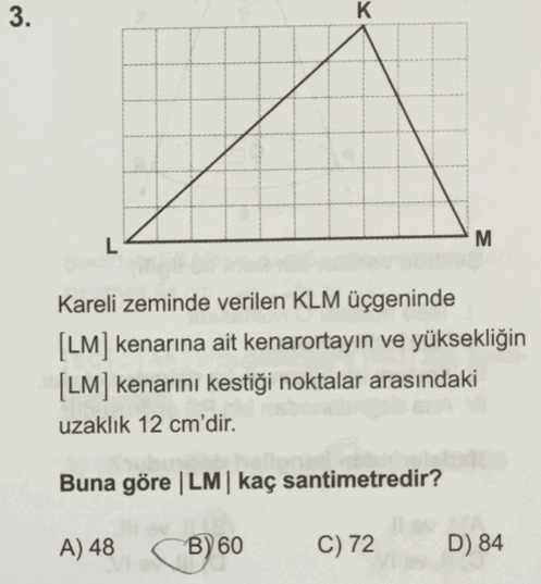 TEOG 2. dönem matematik soruları ve cevapları