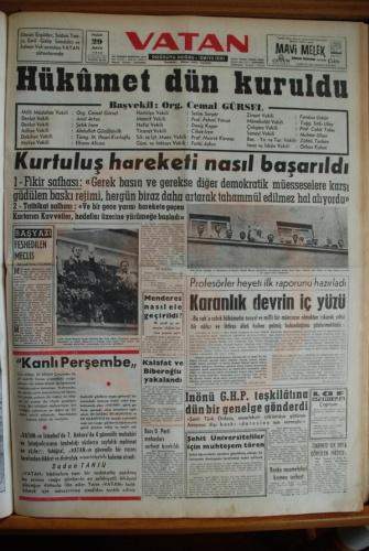 27 Mayıs 1960 Gazete Manşetleri