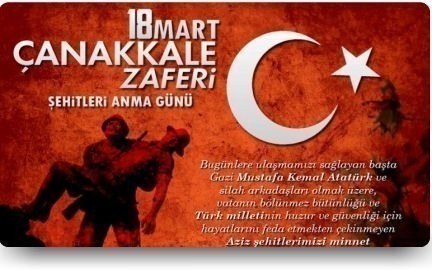 18 Mart Çanakkale Zaferi resimli mesajları