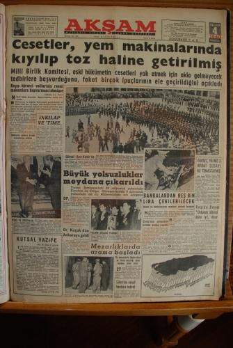 27 Mayıs 1960 Gazete Manşetleri