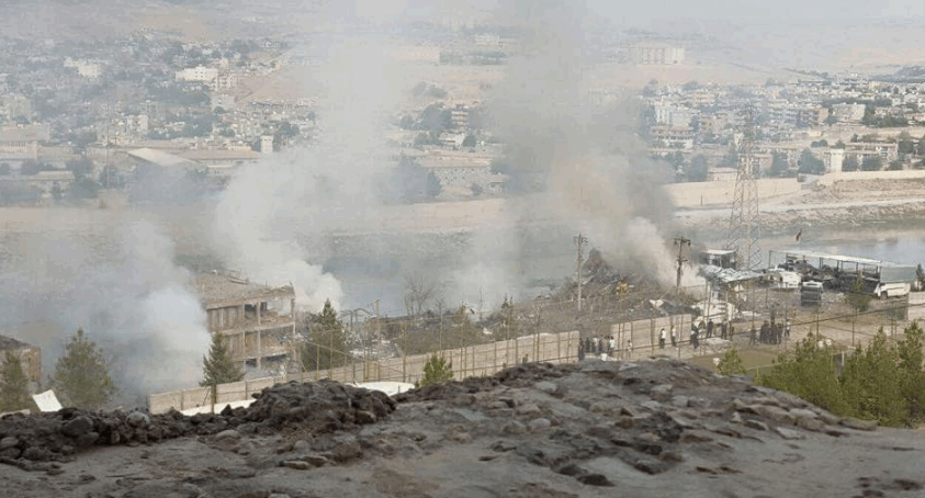 Cizre'de bombalı saldırı görüntüleri