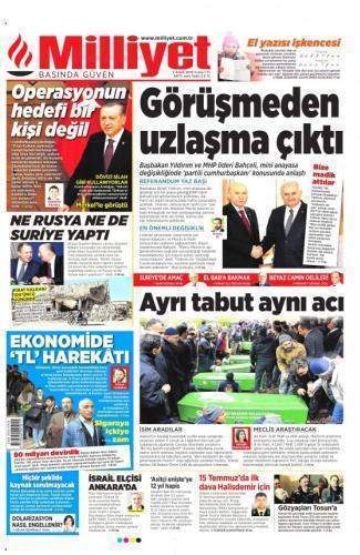 02 Aralık 2016 Gazete Manşetleri