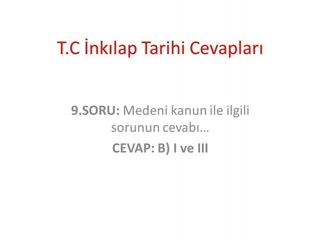 TEOG İnkılap Tarihi Soru ve Cevapları 27 Nisan 2017