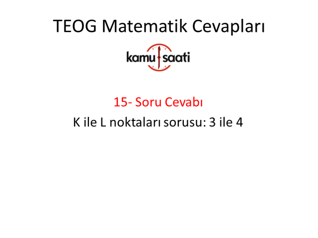 TEOG 1. Dönem Matematik Cevapları