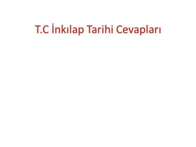 TEOG İnkılap Tarihi Soru ve Cevapları 27 Nisan 2017