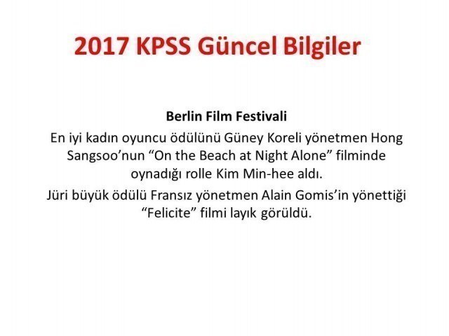 2022 KPSS Güncel Bilgiler Genel Kültür