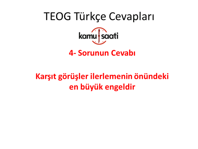 TEOG 1. Dönem Türkçe Cevapları