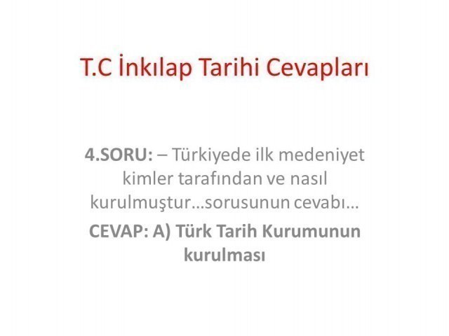 TEOG İnkılap Tarihi Soru ve Cevapları 27 Nisan 2017