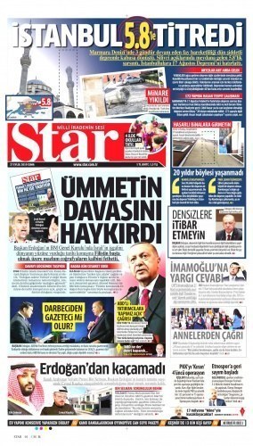 Gazete Manşetleri 27 Eylül 2019