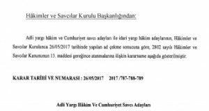 8 Haziran HSK Kararları Atanan Savcı ve Hakimlerin İsim Listesi