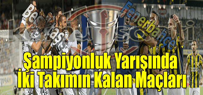 Şampiyonlukta işler kızıştı - İşte Fenerbahçe ve Beşiktaş'ın kalan maçları