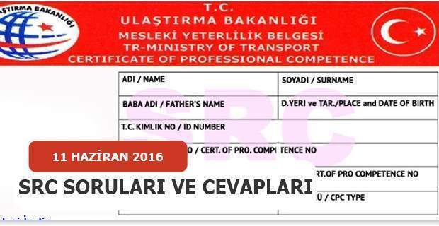 SRC soruları ve cevapları yayımlandı mı? 11 Haziran SRC Ulaştırma Bakanlığı