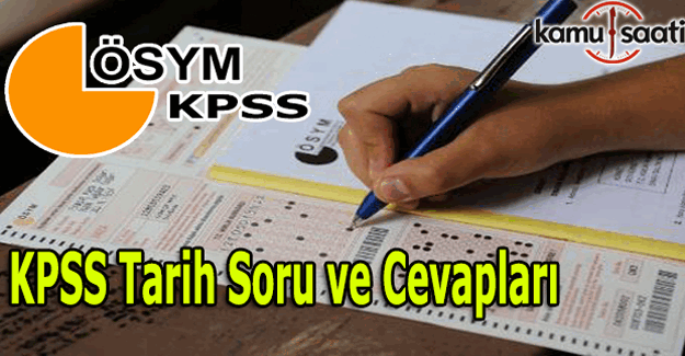 KPSS Ortaöğretim Tarih soru ve cevapları