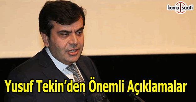 Yusuf Tekin;  "Amacımız, tüm öğretmenler ile sağlıklı bir diyalog mekanizması kurmak"