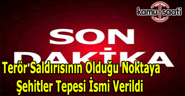 Beleştepe'nin ismi Şehitler Tepesi oldu