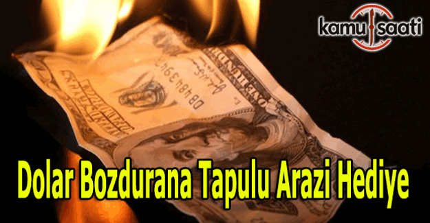 Dolar bozdurana bin mertekare tapulu arsa hediye