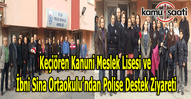 Keçiören Kanuni Meslek Lisesi ve İbni Sina Ortaokulu'ndan polisimize destek