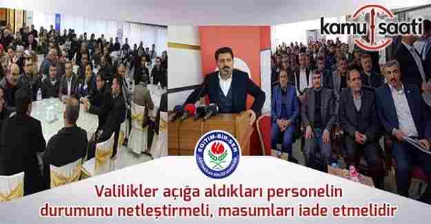 Şükrü Kolukısa: Valilikler masumları iade etmelidir