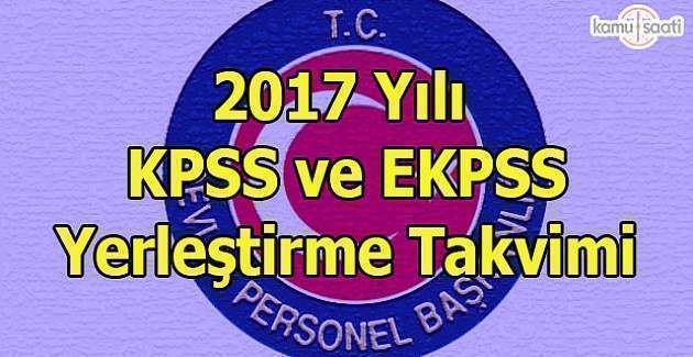 2017 KPSS ve EKPSS yerleştirme takvimine ilişkin açıklama
