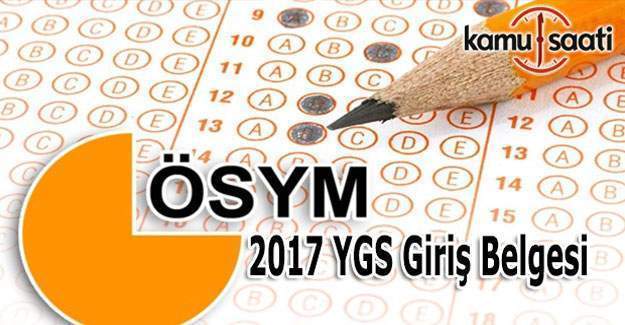 2017 YGS sınav giriş yerleri ne zaman açıklanacak?