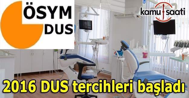 DUS tercihleri başladı