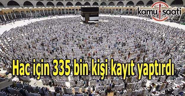 Hac için 335 bin kişi kayıt yaptırdı