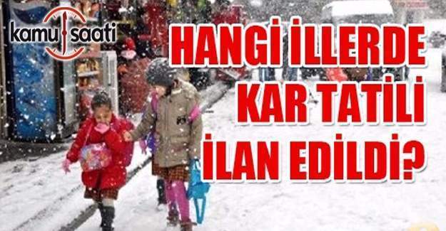 Hangi illerde okullar tatil edildi? 5 Ocak Perşembe