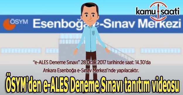 ÖSYM'den e-ALES Deneme Sınavı tanıtım videosu