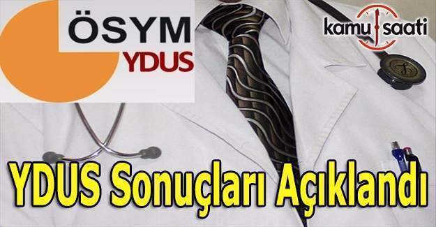 YDUS sonuçları açıklandı