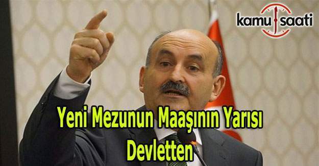 Yeni Mezuna maaşının yarısı devletten