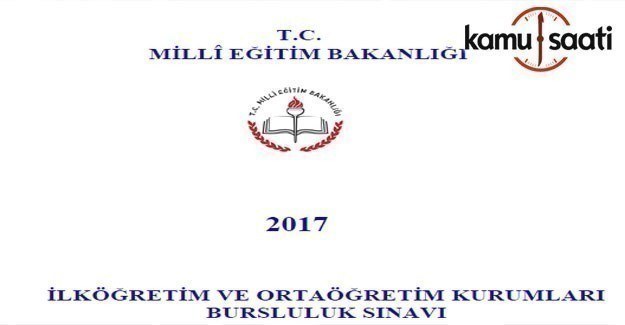 MEB PYBS Bursluluk Sınavı kılavuzu yayımlandı 2016-2017