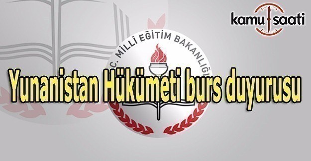 Yunanistan Hükümeti burs duyurusu