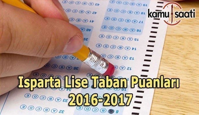 Isparta Lise Taban Puanları 2016-2017