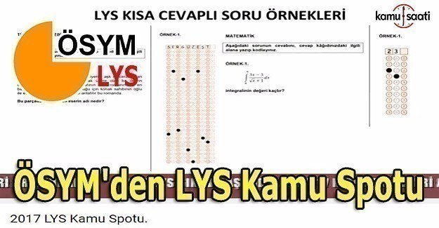 ÖSYM'den LYS Kamu Spotu