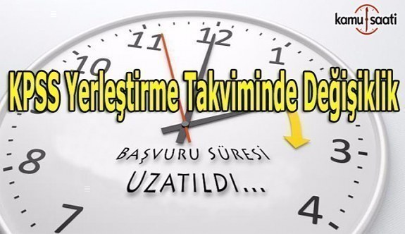 KPSS 2017/1 Yerleştirme Takviminde Değişiklik