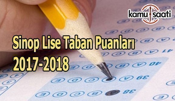 TEOG Sinop Lise Taban Puanları 2017 - 2018