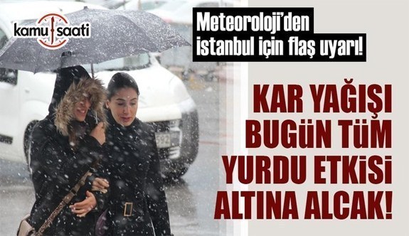 Meteoroloji'den yoğun kar yağışı ve sağanak uyarısı