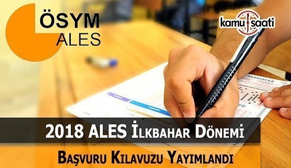 2018-ALES İlkbahar Dönemi başvuruları başladı