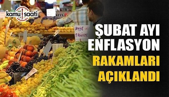 Şubat ayı enflasyon rakamları açıklandı