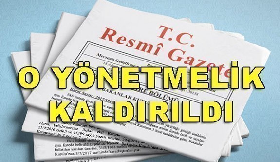 Pamukkale Mesleki ve Teknik Eğitim Bölgesi İçindeki Meslek Yüksekokulu Öğrencilerine dair yönetmelik kaldırıldı