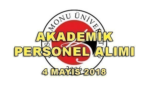 Kastamonu Üniversitesi 10 Akademik Personel Alım İlanı - 4 Mayıs 2018