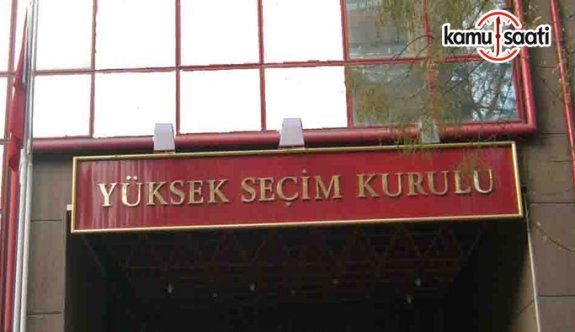 Yüksek Seçim Kurulu Seçim Uzmanlığı Yönetmeliği - 9 Temmuz 2018 Pazartesi