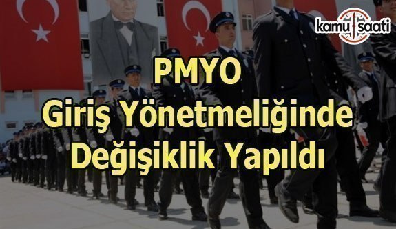 PMYO Giriş Yönetmeliğinde Değişiklik Yapıldı - 3 Eylül 2018 Pazartesi