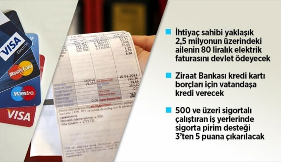 İhtiyaç sahibi ailelerin 80 liralık elektrik faturasını devlet karşılayacak