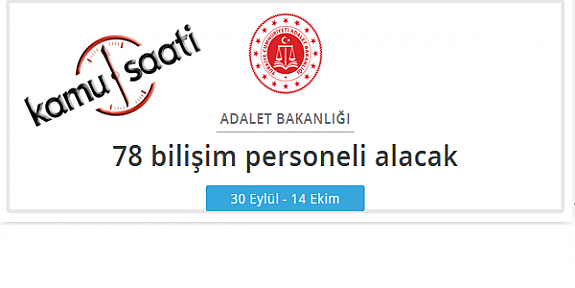 Adalet Bakanlığı Bilişim Personeli Alımı