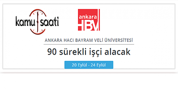 Ankara Hacı Bayram Veli Üniversitesi Rektörlüğü Personel Alımı 2019