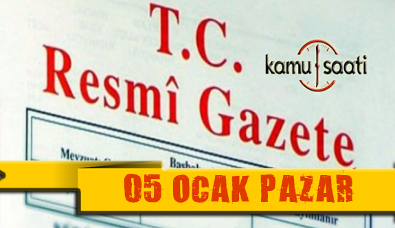 05 Ocak 2020 Pazar TC Resmi Gazete Kararları