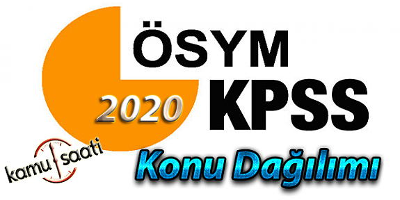 2020 KPSS Tarih Konu Dağılımı