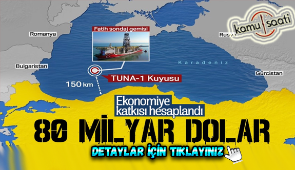 Karadeniz'de bulunan rezervin değeri 80 milyar dolar